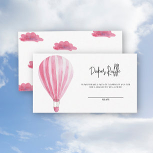 Hot air balloon - diaper raffle enclosure card