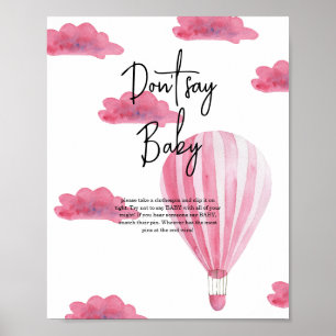 Hot air balloon - Don't say baby Poster