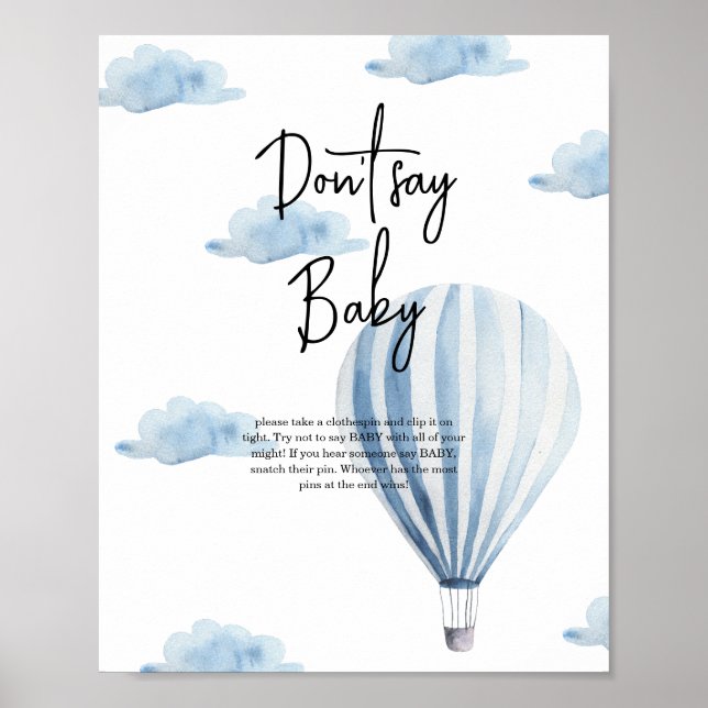 Hot air balloon - Don't say baby Poster (Front)