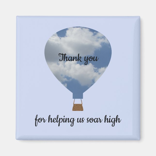 Hot Air Balloon Employee Thank You Recognition Magnet (Front)