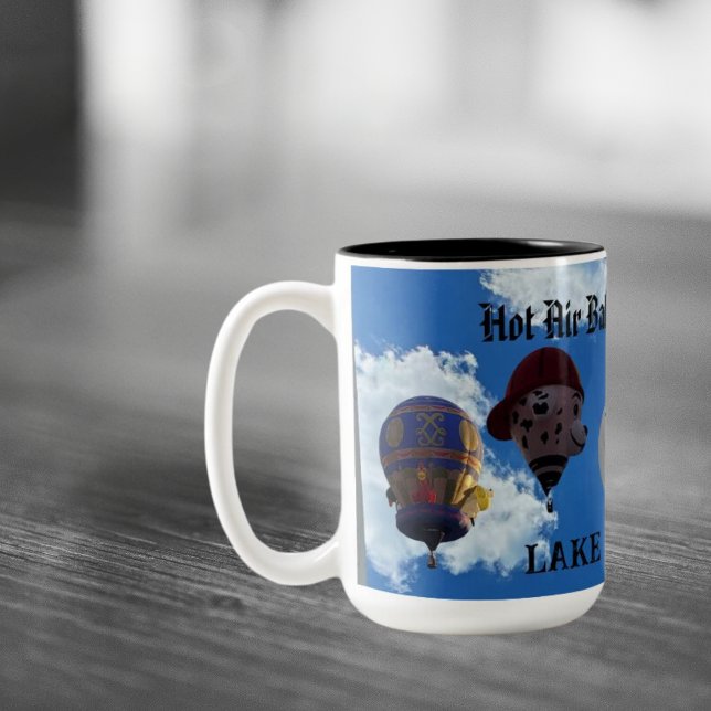 Hot Air Balloon Festival 2024  Two-Tone Coffee Mug (Annual Hot Air Balloon Festival 2024 in Lake Havasu, Az.)