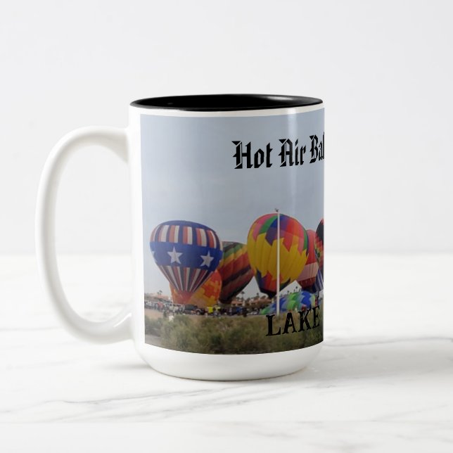 Hot Air Balloon Festival 2024  Two-Tone Coffee Mug (Left)
