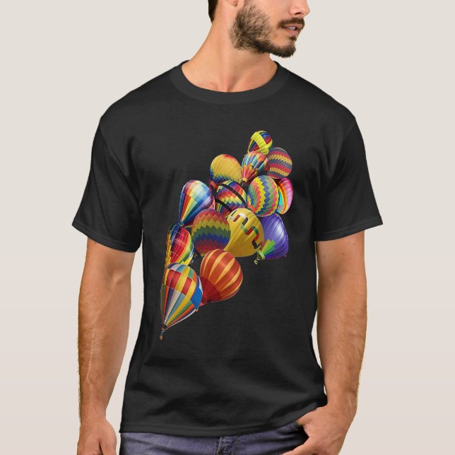 Hot Air Balloon Festival  Flying Aviation Basket F T-Shirt (Front)
