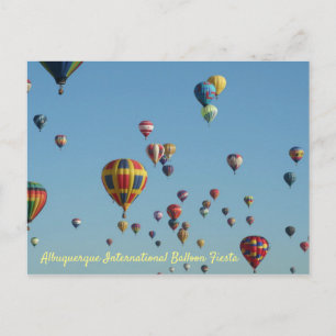 Hot Air Balloon Filled Cloudless Sky Postcard