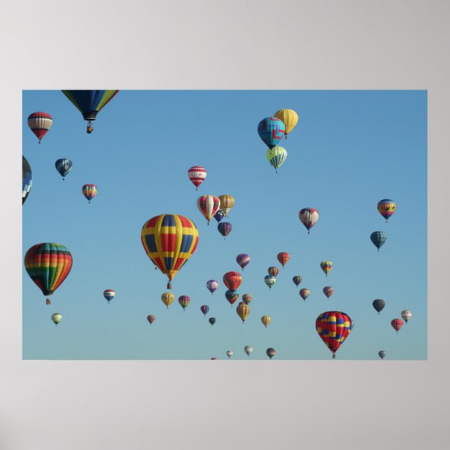 Hot Air Balloon Filled Sky Poster (Front)