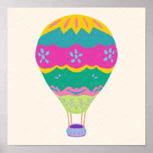 'Hot Air Balloon' from The 'Dream To Fly' Set of 3 Poster