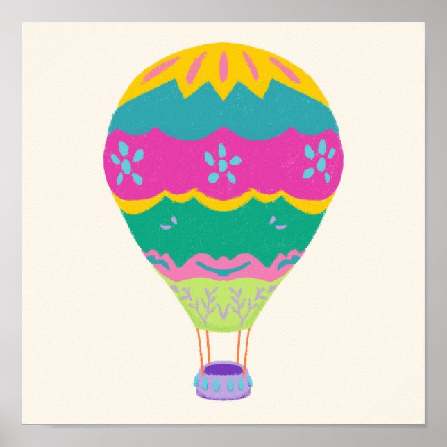'Hot Air Balloon' from The 'Dream To Fly' Set of 3 Poster (Front)
