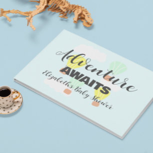 Hot Air Balloon Gender Neutral Baby Shower Guest Book
