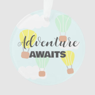 Hot Air Balloon Gender Neutral Baby Shower Ornament