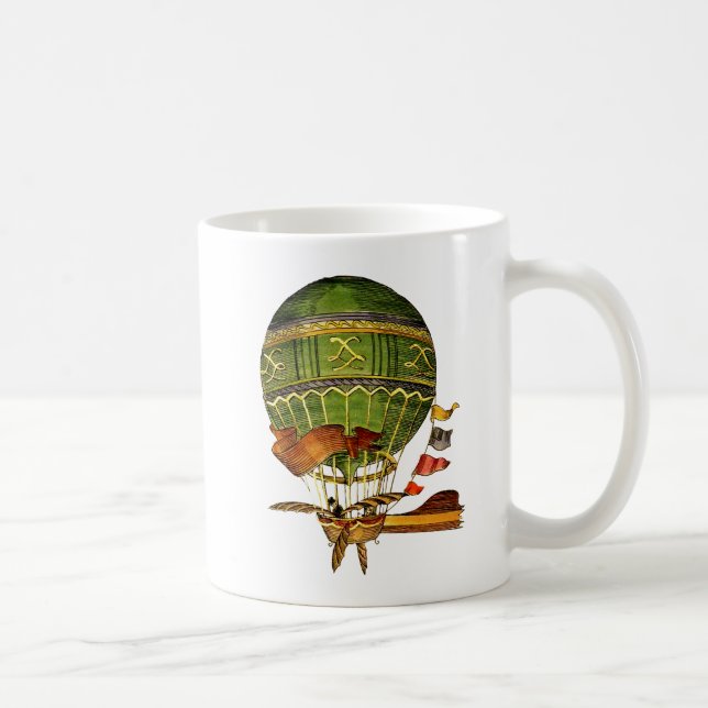 Hot Air Balloon Green Coffee Mug (Right)