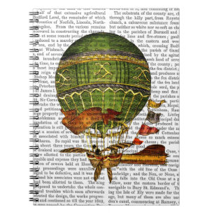 Hot Air Balloon Green Notebook