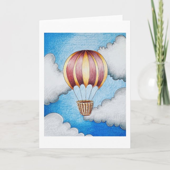 Hot Air Balloon greeting card (Front)