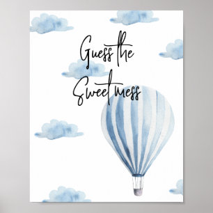 Hot air balloon - Guess the sweet mess Poster