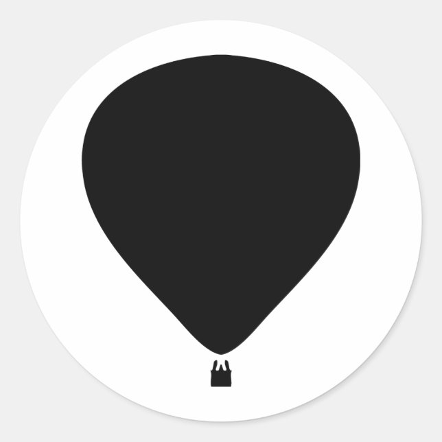 hot-air balloon icon classic round sticker (Front)