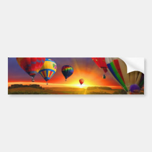 hot air balloon image bumper sticker