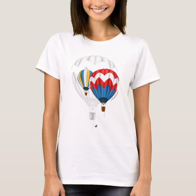 hot air balloon image with inscription T-Shirt (Front)