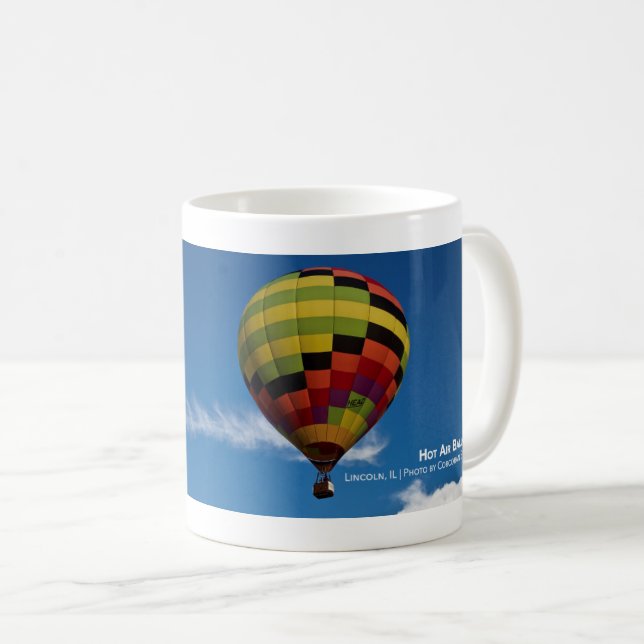 Hot Air Balloon in Flight Coffee Mug (Front Right)