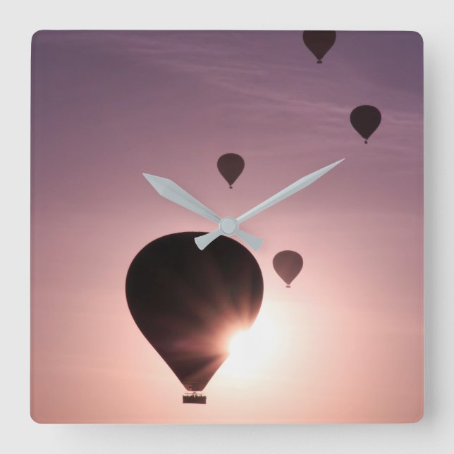 Hot Air Balloon in Goreme Square Wall Clock (Front)