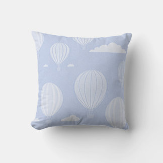 Hot Air Balloon - Light Blue Cushion