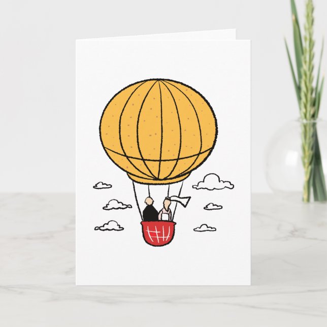Hot Air Balloon Love Ride Balloon Ride Card (Front)
