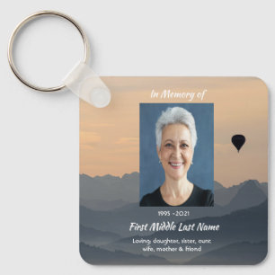 Hot Air Balloon  Memorial Keepsake  Key Ring