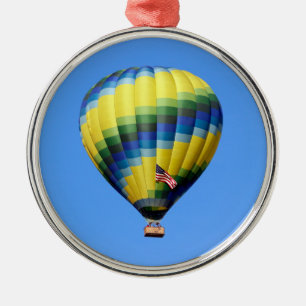 Hot Air Balloon Metal Ornament