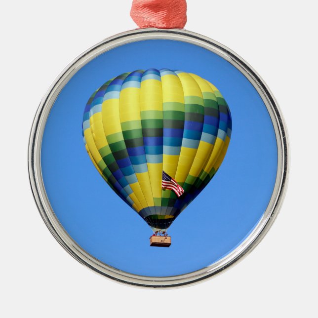 Hot Air Balloon Metal Ornament (Front)