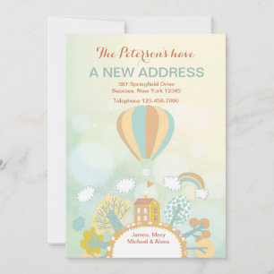 Hot Air Balloon Moving Announcement