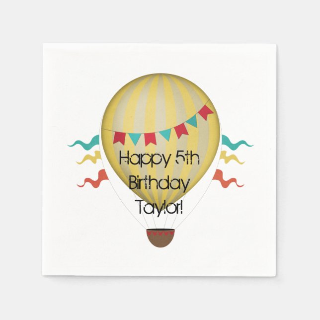 Hot Air Balloon Napkin (Front)