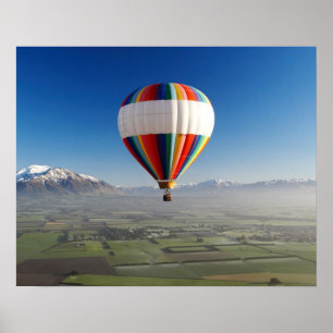 Hot-air Balloon, near Methven, Canterbury 3 Poster