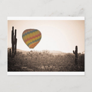 Hot Air Balloon On the Arizona Sonoran Desert Postcard