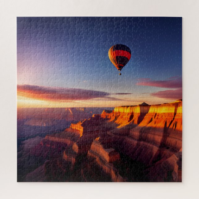 Hot Air Balloon Over Grand Canyon Jigsaw Puzzle (Vertical)