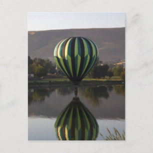 Hot air balloon over the Yakima River Postcard