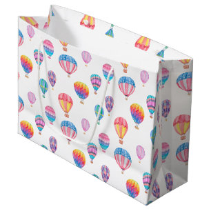 Hot Air Balloon Pattern Large Gift Bag