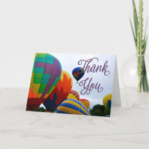 Hot Air Balloon Photo Thank You Card