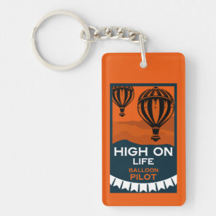 Hot Air Balloon Pilot Key Ring