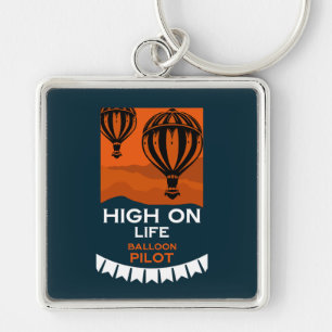 Hot Air Balloon Pilot Key Ring