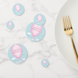 Hot Air Balloon Pink Girl Confetti