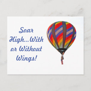 Hot Air Balloon - Positive Message Postcard