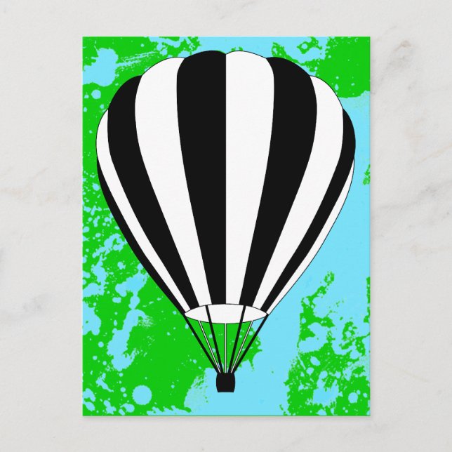 hot air balloon postcard (Front)