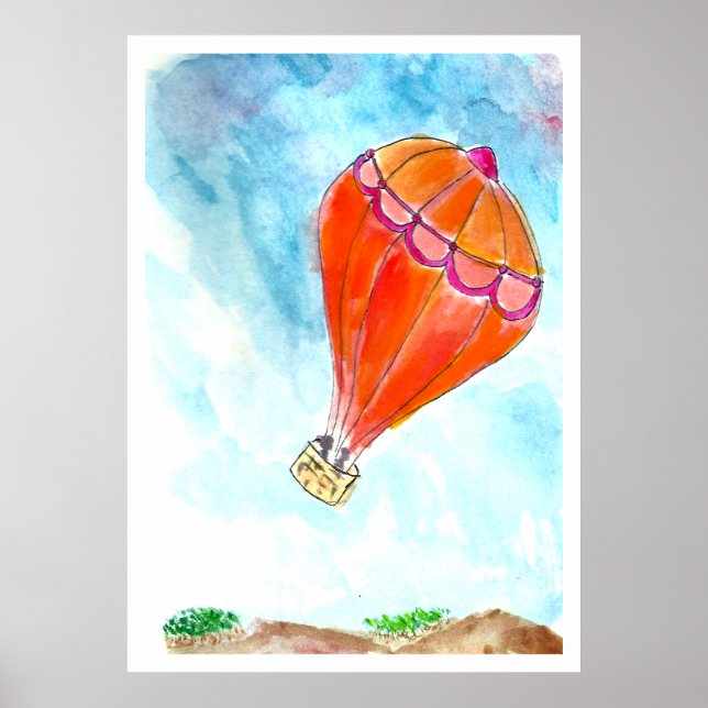 Hot Air Balloon Poster (Front)