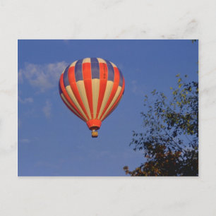 Hot Air Balloon Red / Blue / Yellow Postcard