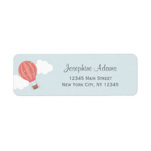 Hot Air Balloon Return Address Labels