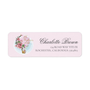 Hot Air Balloon Return Address Return Address Label