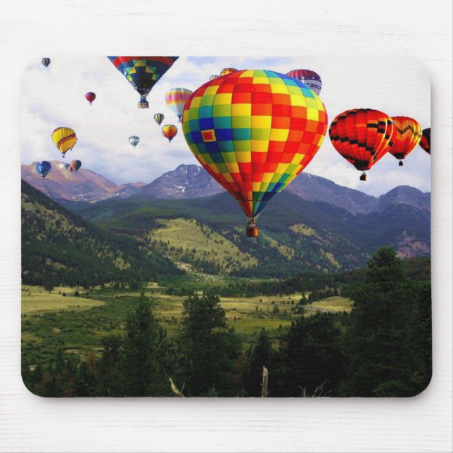 Hot Air Balloon Ride in the Rockies Mouse Pad (Front)