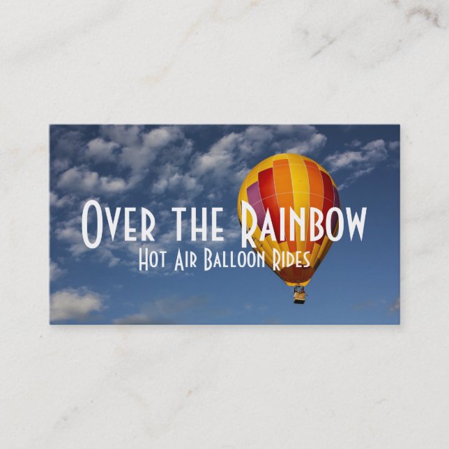 Hot Air Balloon Rides Business Card (Front)