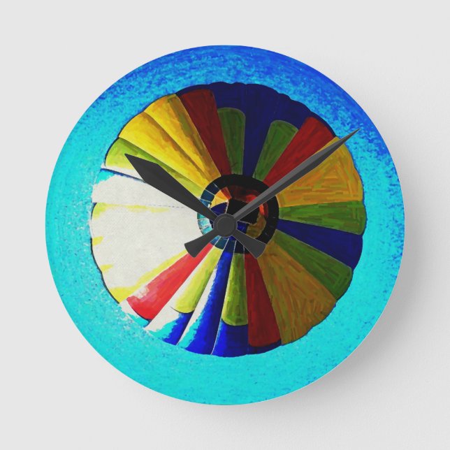 Hot Air Balloon Round Clock (Front)