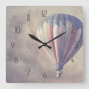 Hot Air Balloon Square Wall Clock