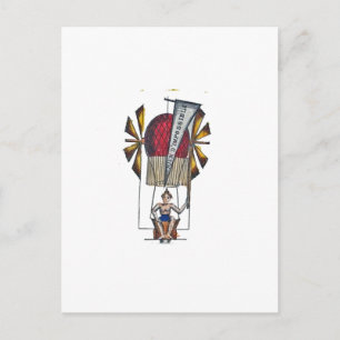Hot Air Balloon (Steam Punk Style) Postcard