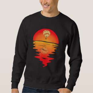 Hot Air Balloon Sunset Ballooning Balloon Ride Fes Sweatshirt